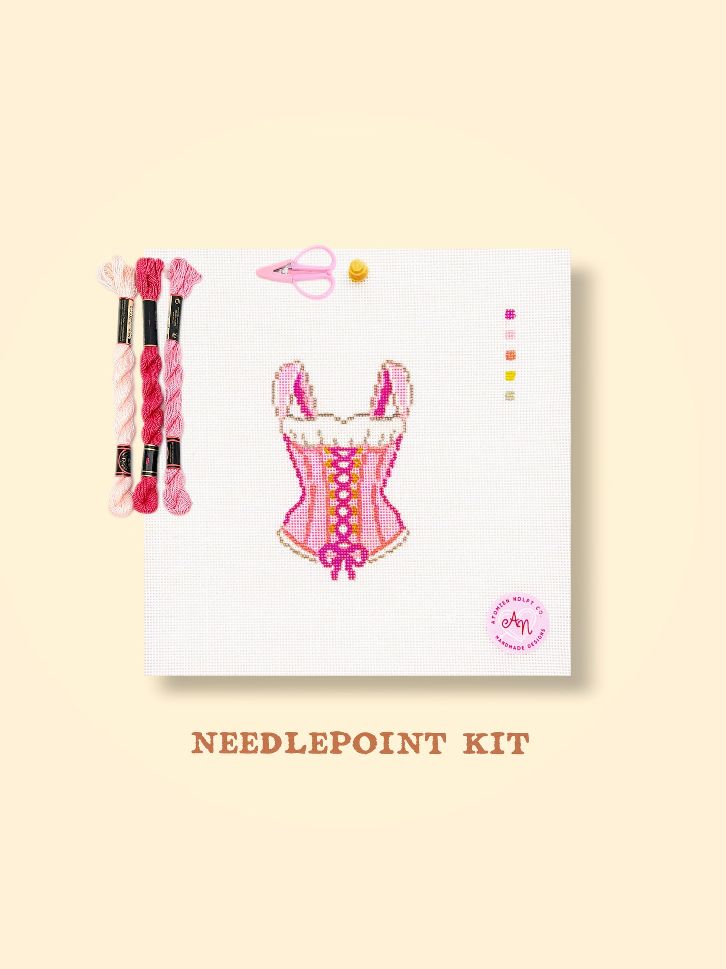 Pink Corset Needlepoint Kit