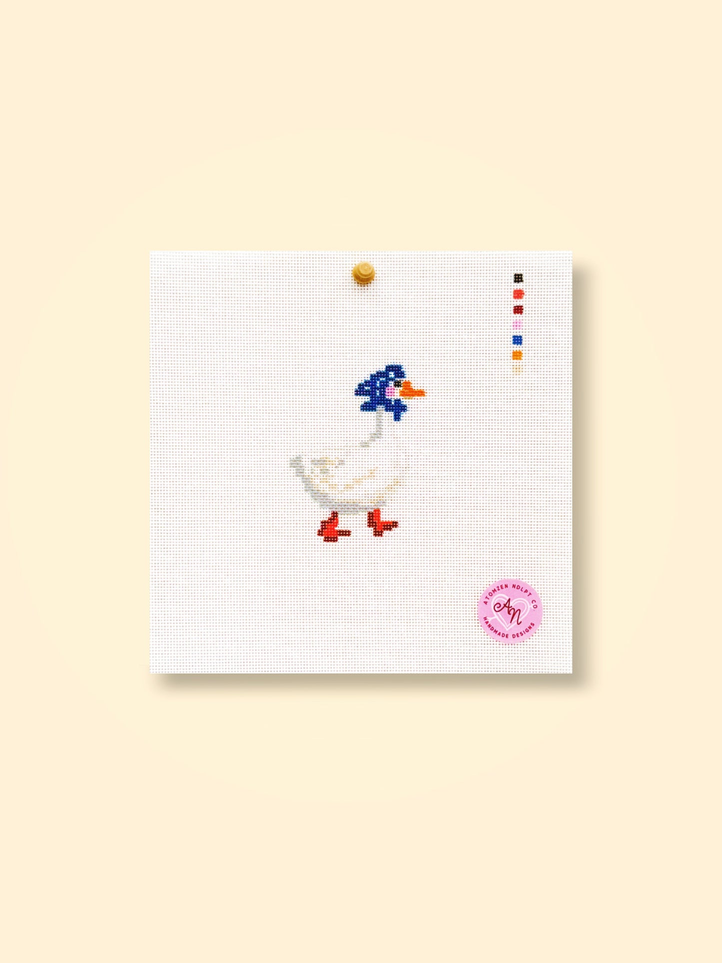 Blue Headscarf Goose Needlepoint Kit