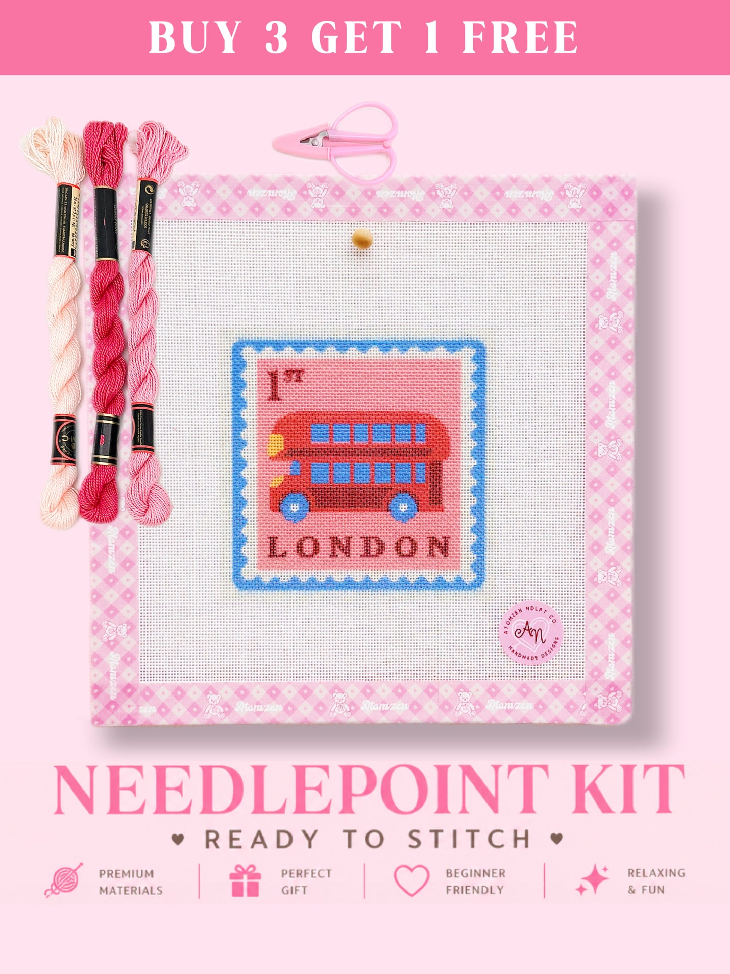 London Bus Needlepoint Kit