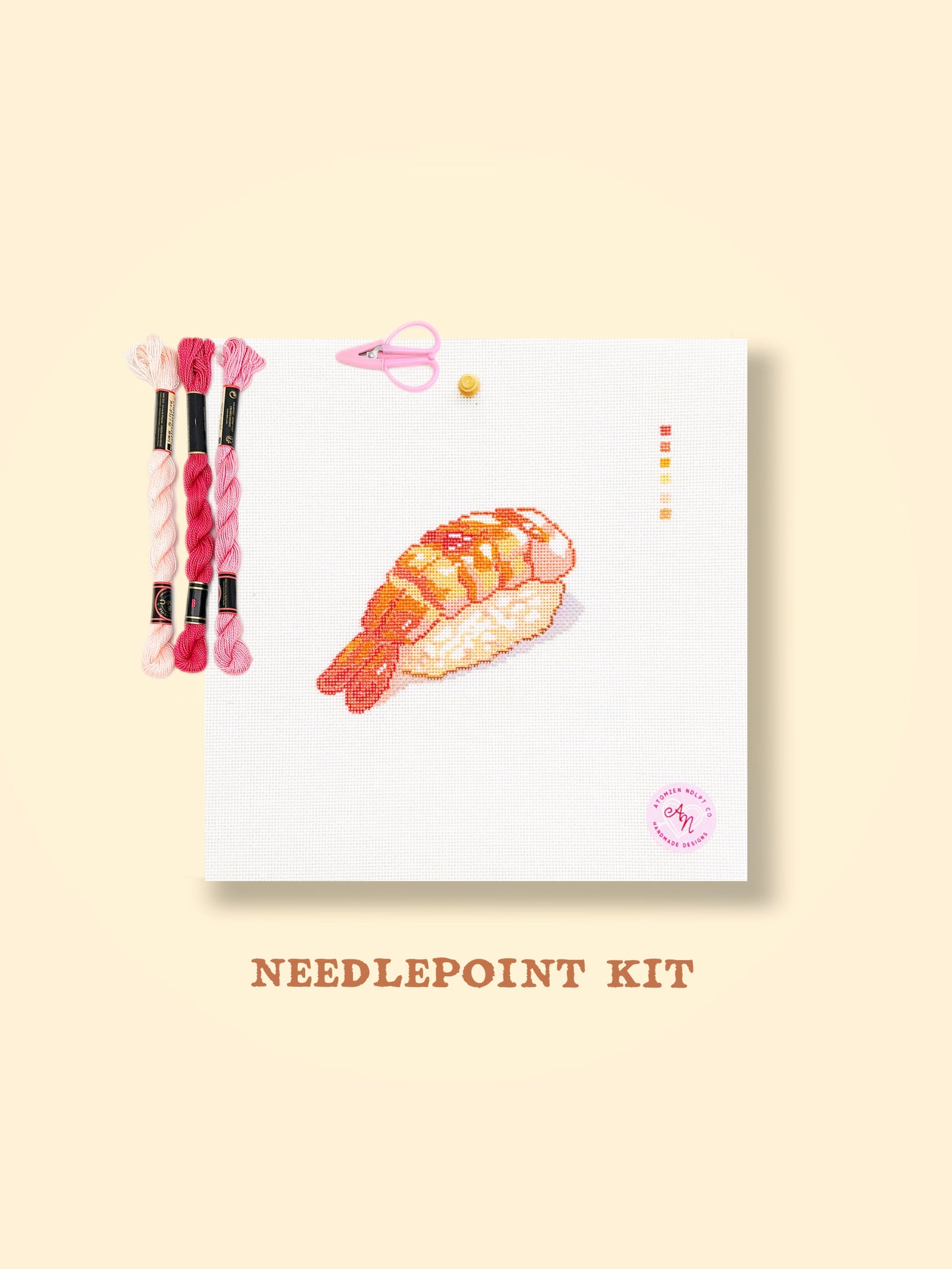 Shrimp Sushi Needlepoint Kit