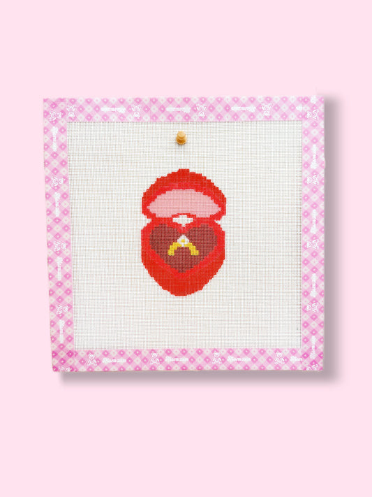 Red Ring Box Needlepoint Kit