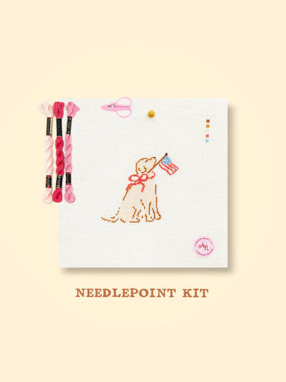 Labrador Carrying a Flag Needlepoint Kit