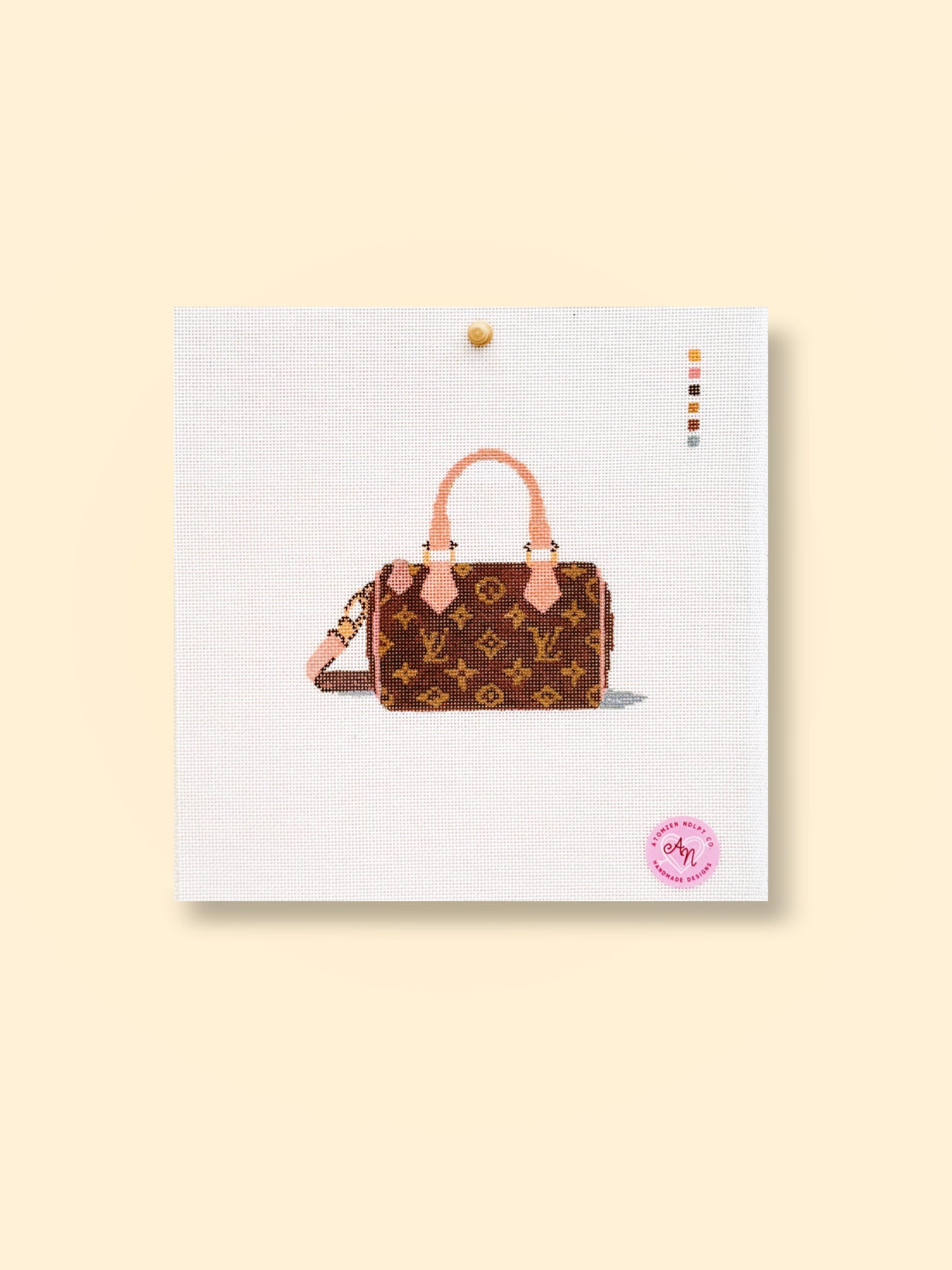 Luxury Style Monogram Mini Bag Needlepoint Kit