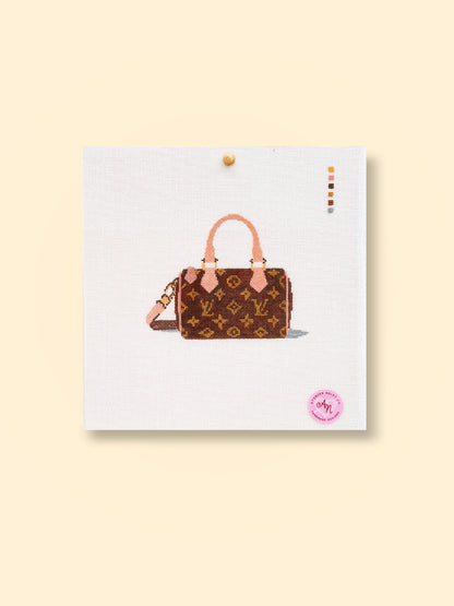 Luxury Style Monogram Mini Bag Needlepoint Kit