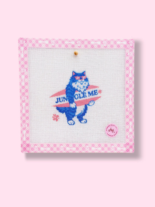 Surfing Cat Needlepoint Kit