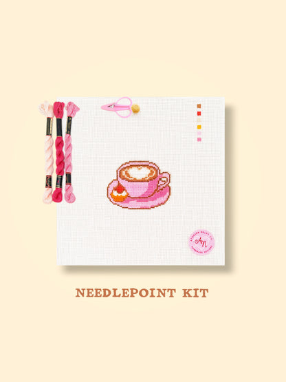 Heart Latte Needlepoint Kit