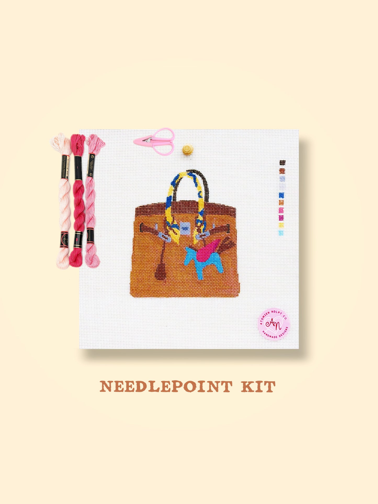 Luxury Style Top Handle Bag Needlepoint Kit