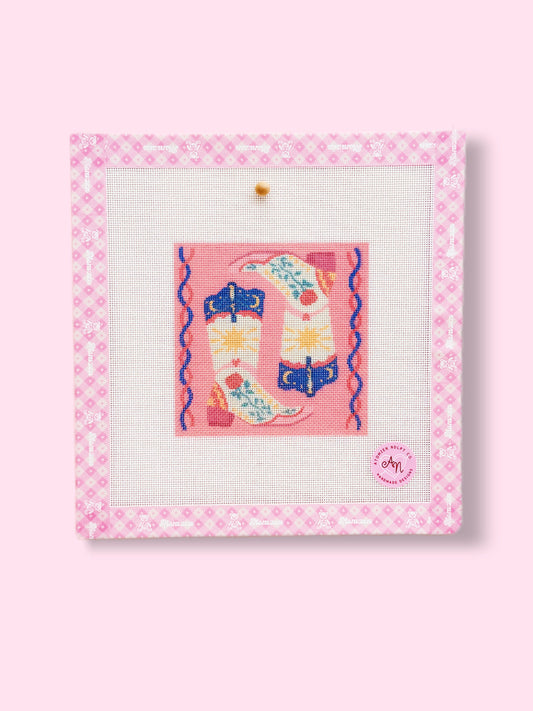 Painted Boots Needlepoint Kit
