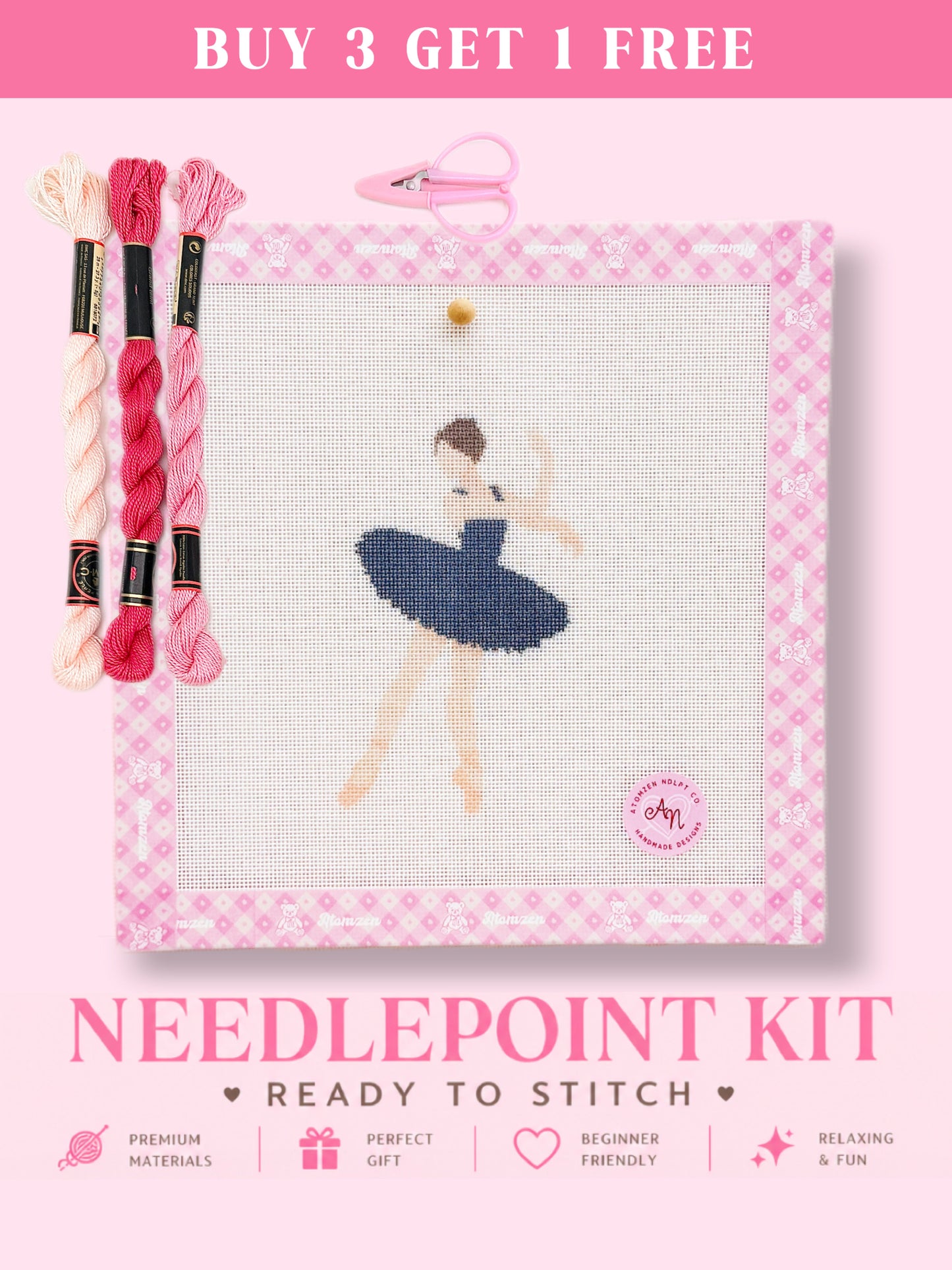 Ballet dancer Needlepoint Kit