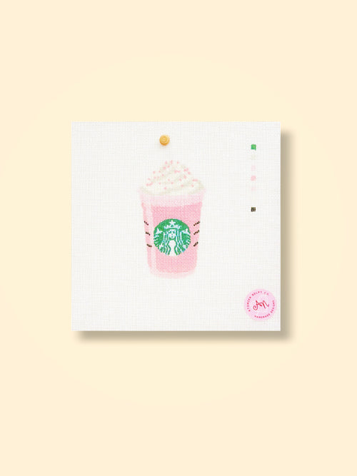 Strawberry Frappuccino Needlepoint Kit