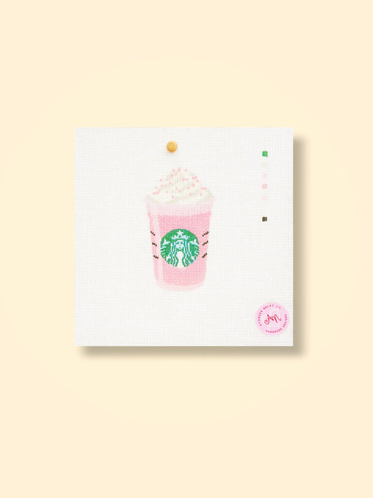 Strawberry Frappuccino Needlepoint Kit