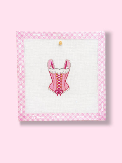 Pink corset Needlepoint Kit
