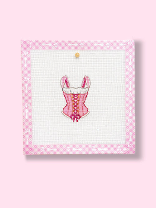 Pink corset Needlepoint Kit