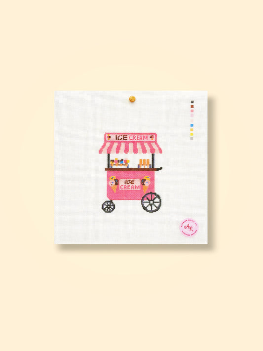 Ice Cream Cart Needlepoint Kit