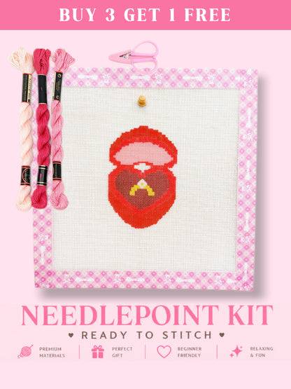 Red Ring Box Needlepoint Kit