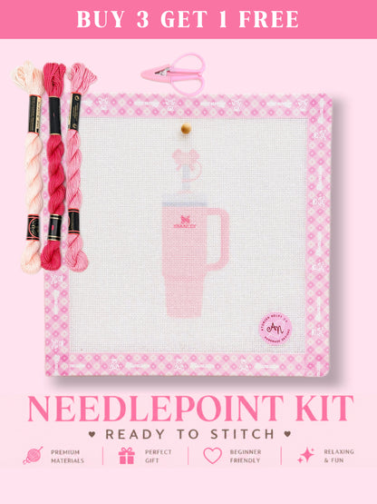 Pink Stanley Needlepoint Kit
