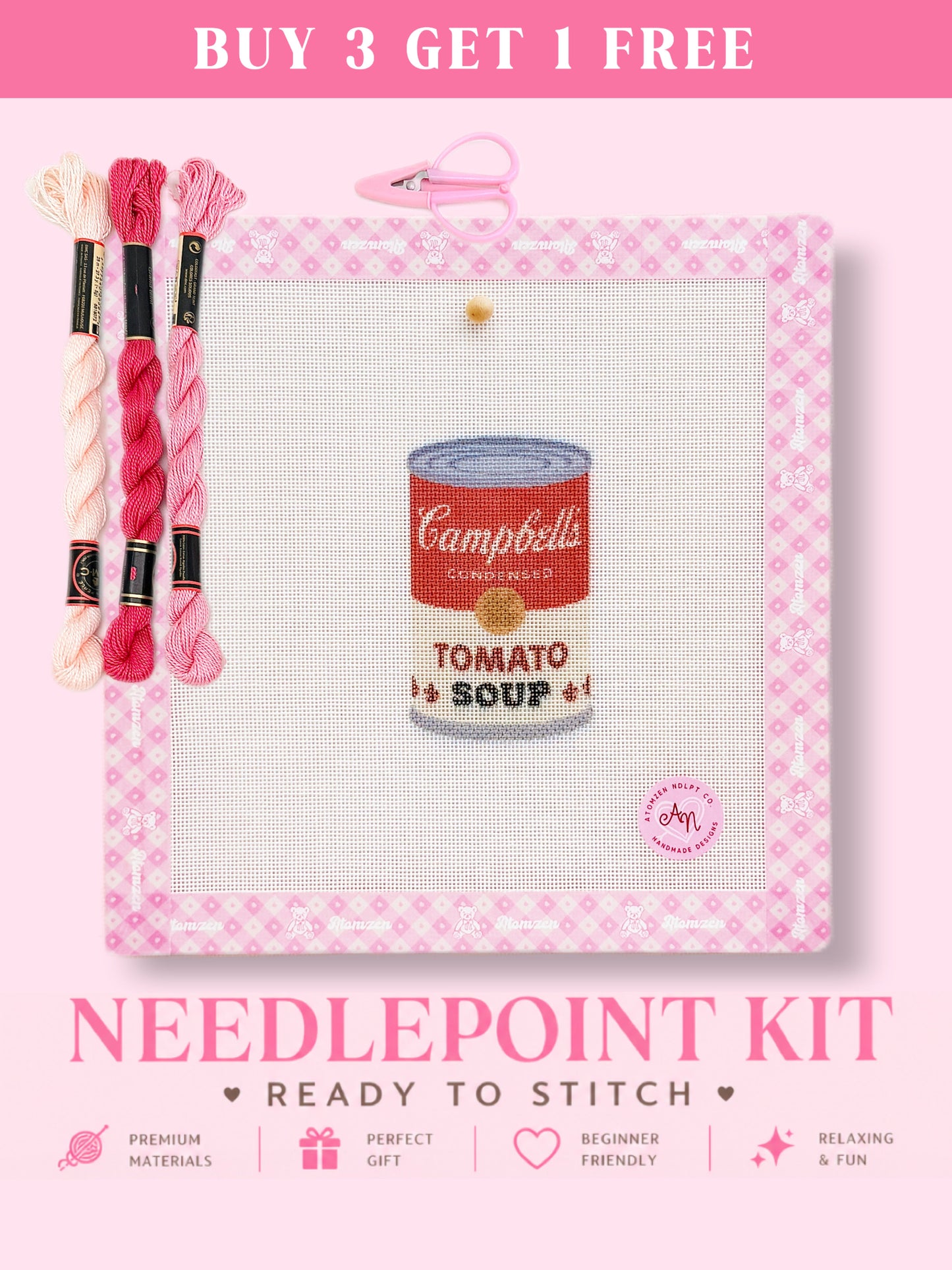 Tomato Can Needlepoint Kit