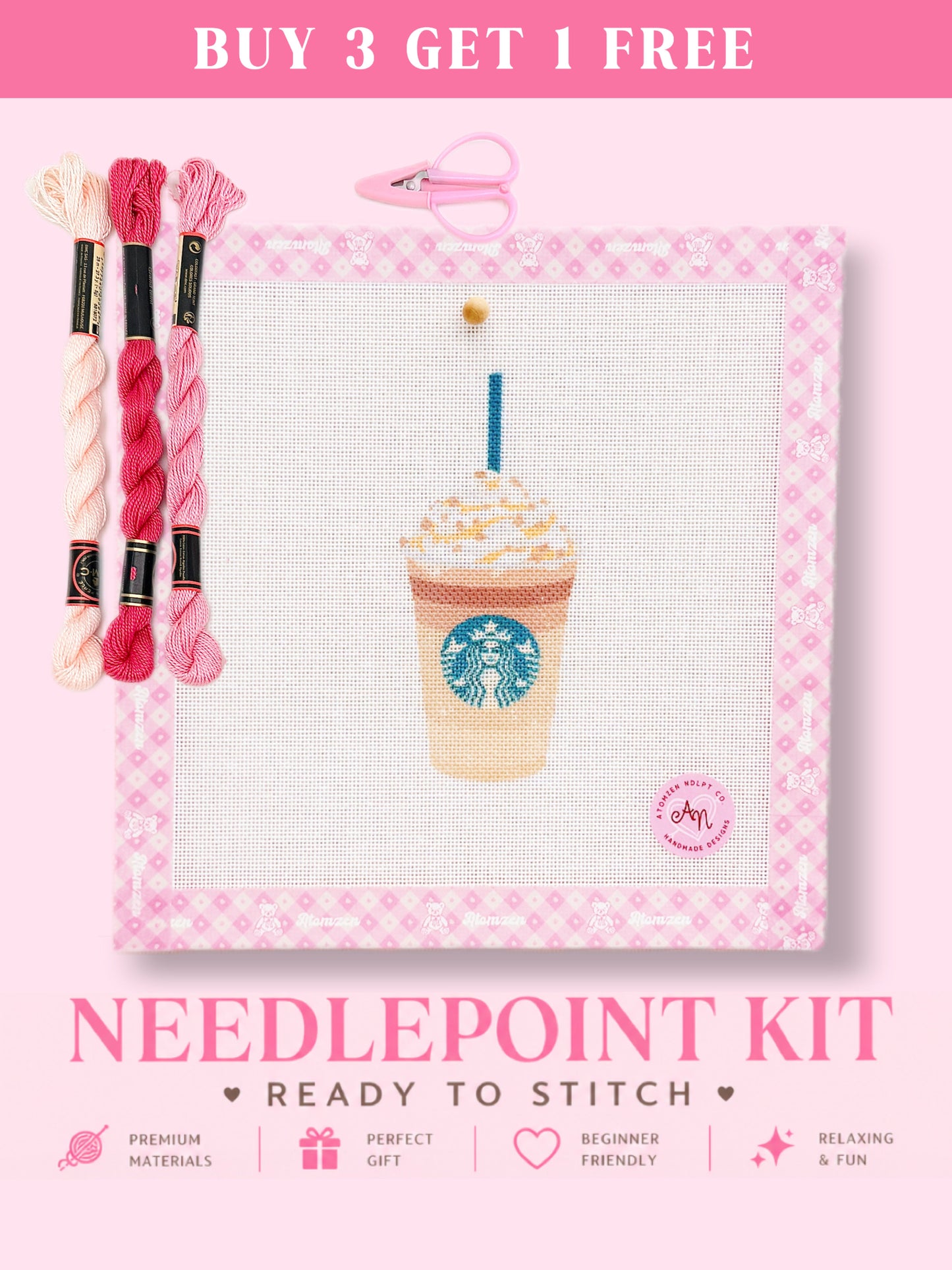 Chocolate Cappuccino Needlepoint Kit