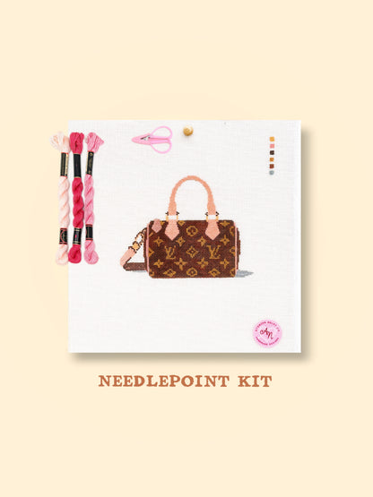Luxury Style Monogram Mini Bag Needlepoint Kit