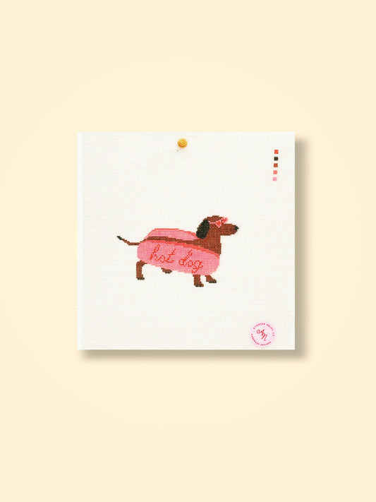 Hot Dog Dachshund Needlepoint Kit