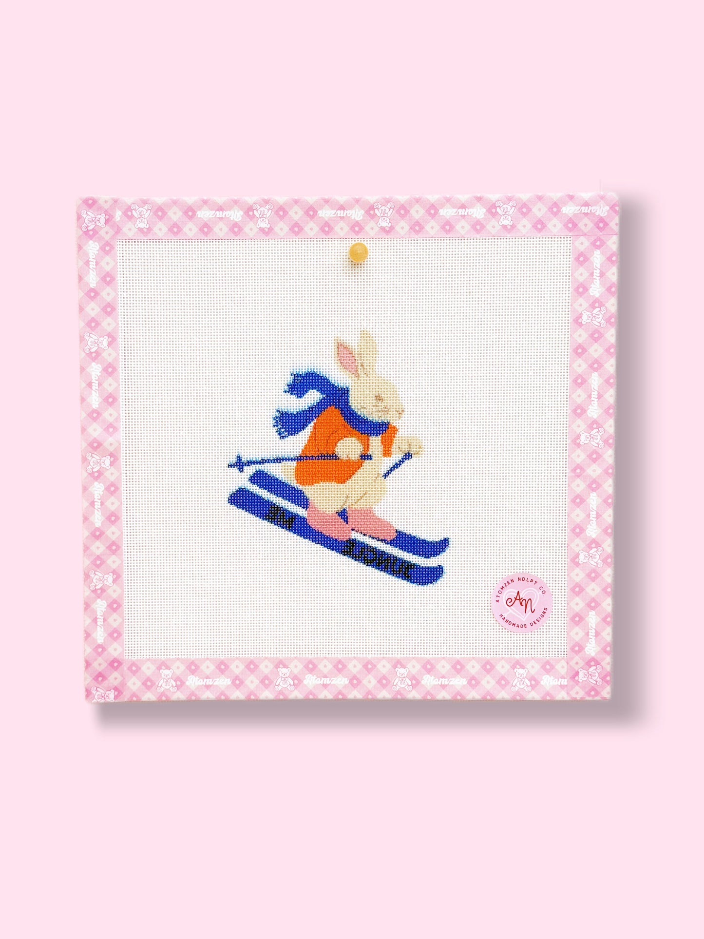 Skiing Bunny Needlepoint Kit