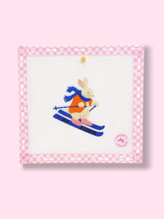 Skiing Bunny Needlepoint Kit