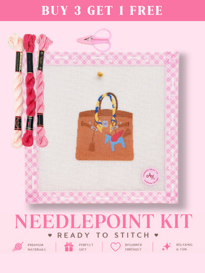 Luxury Style Top Handle Bag Needlepoint Kit