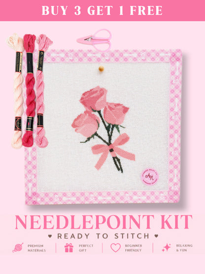 A Bouquet of Roses Needlepoint Kit