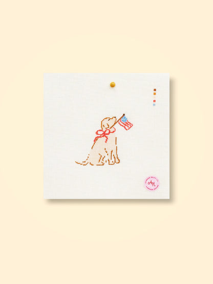 Labrador Carrying a Flag Needlepoint Kit