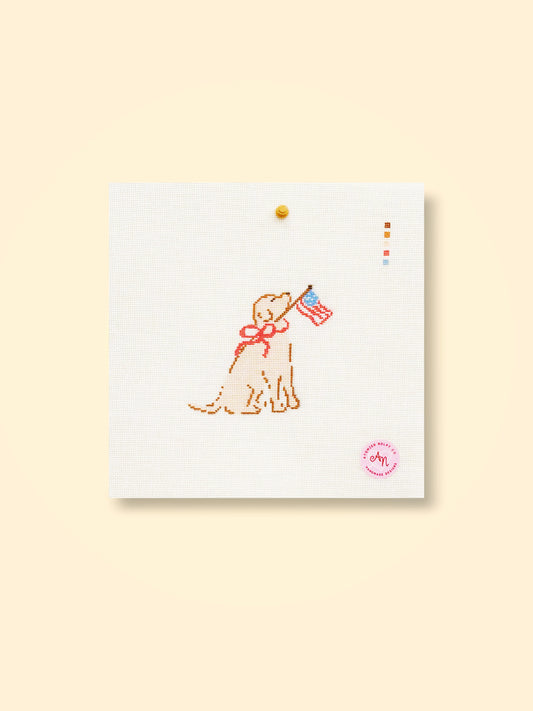 Labrador Carrying a Flag Needlepoint Kit