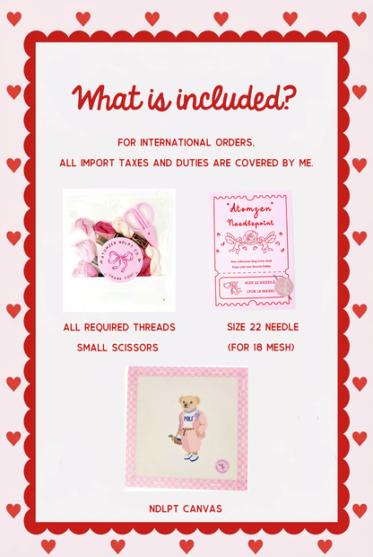 Pink Corset Needlepoint Kit